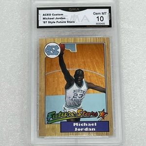 1987 Topps Style Future Stars Rookie Michael Jordan Card GMA Graded 10